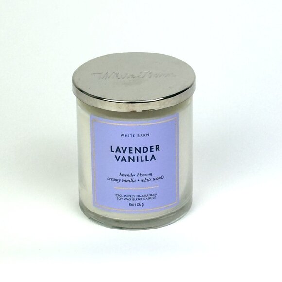 Bath & Body Works Lavender Vanilla Signature Single Wick Candle Glass Jar - Picture 6 of 11
